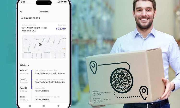 主图展示了带有跟踪数据的各种 QR 码