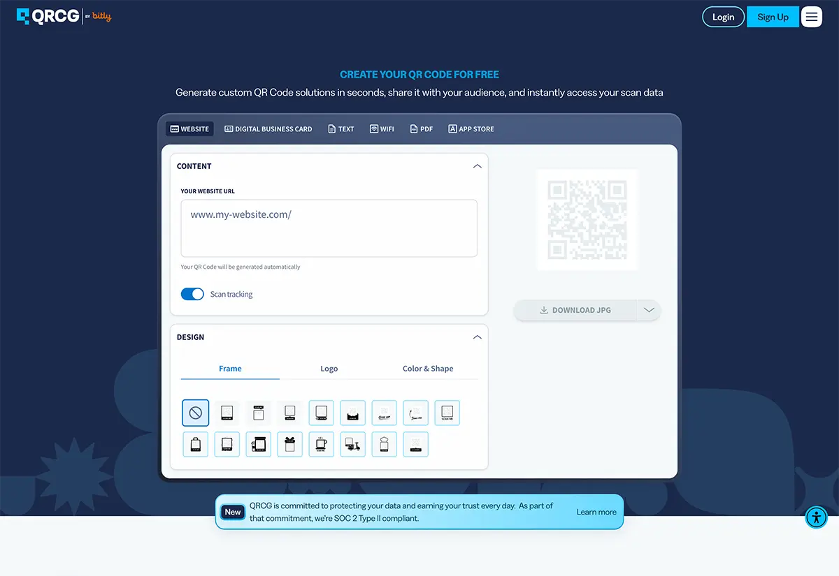QR Code Generator Pro Startseite — QR-Code-Generator-Vergleich mit Pageloot 2026