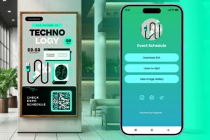 Illustration showcasing how to convert PDF files and other document types into QR codes using a QR Code Generator