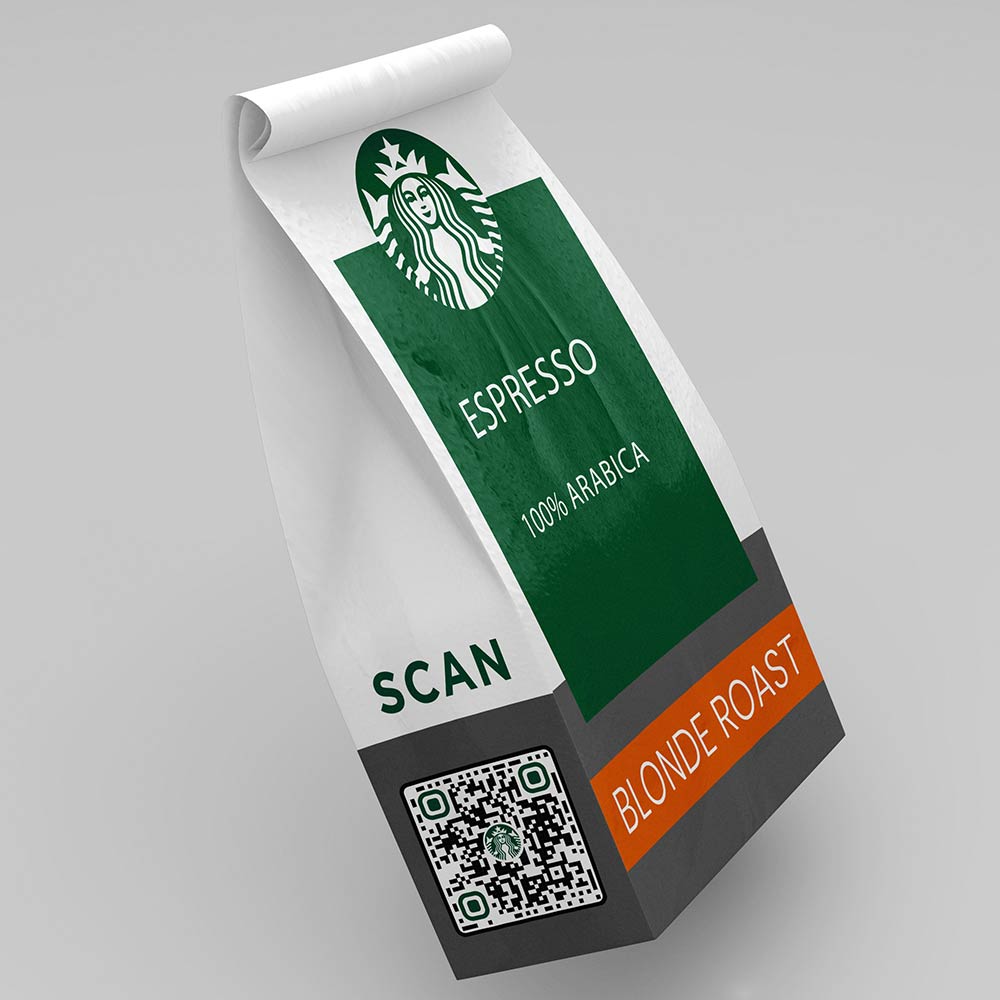 Um código QR com um logotipo da empresa incorporado