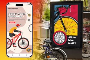 Smartphone care scanează un cod QR pentru a descărca o aplicație