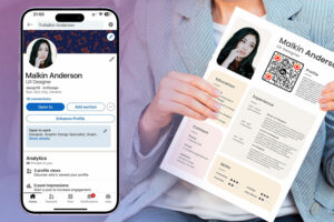 QR 코드를 사용하여 LinkedIn 프로필을 공유하는 방법의 예