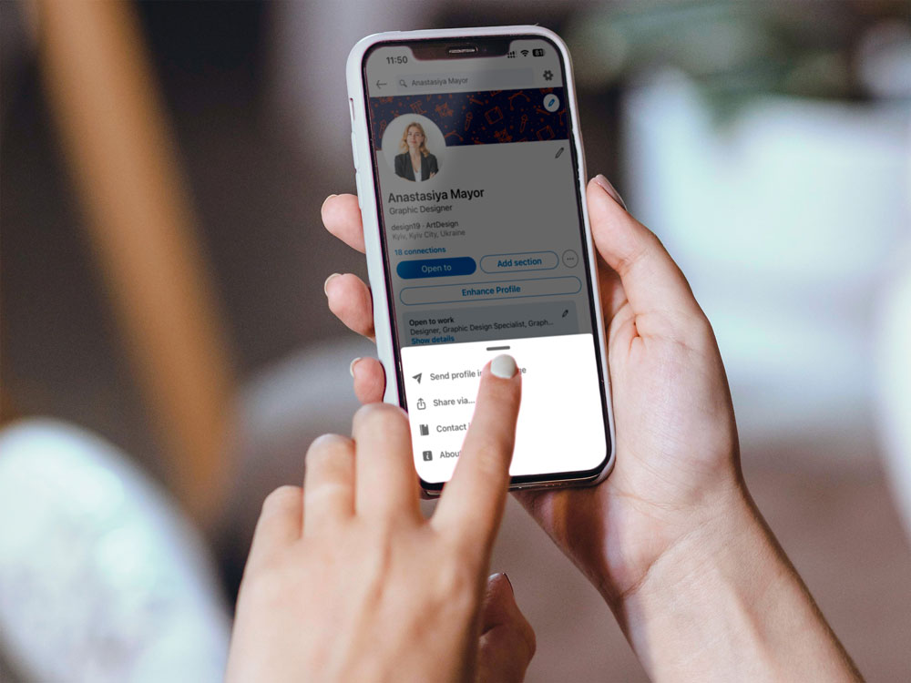 Copying LinkedIn profile URL