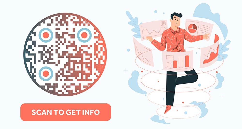 信息图表描述追踪 QR 码的益处
