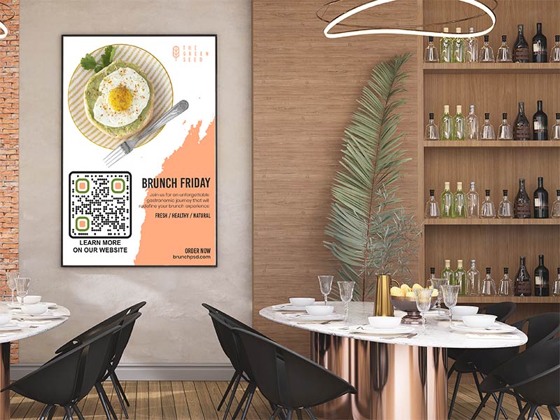 QR code for restaurant website