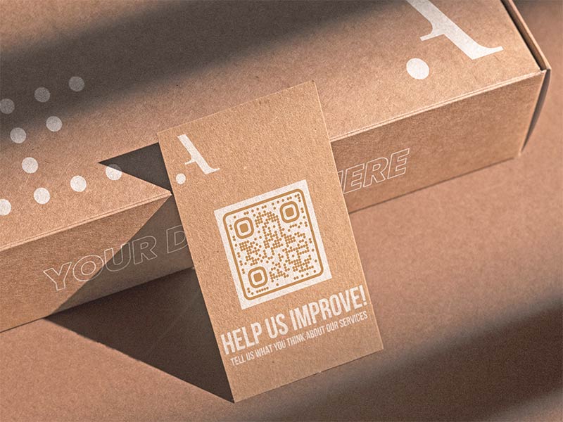 QR code on product packaging