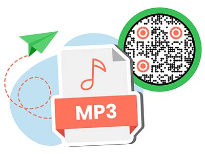 Using audio QR code to share mp3 files
