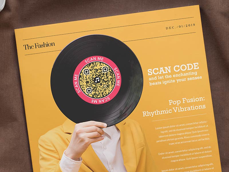 QR code in a music magazine