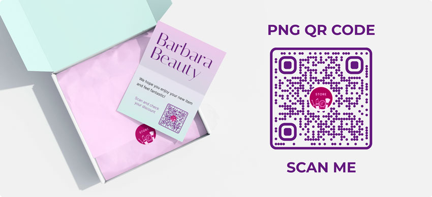 Hinzufügen des transparenten QR-Codes über einem Muster