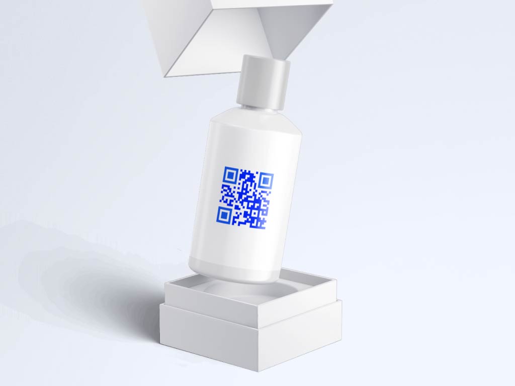 QR code on a bottle