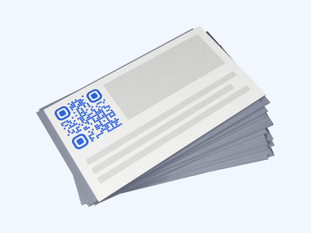 QR kods uz vizītkartes
