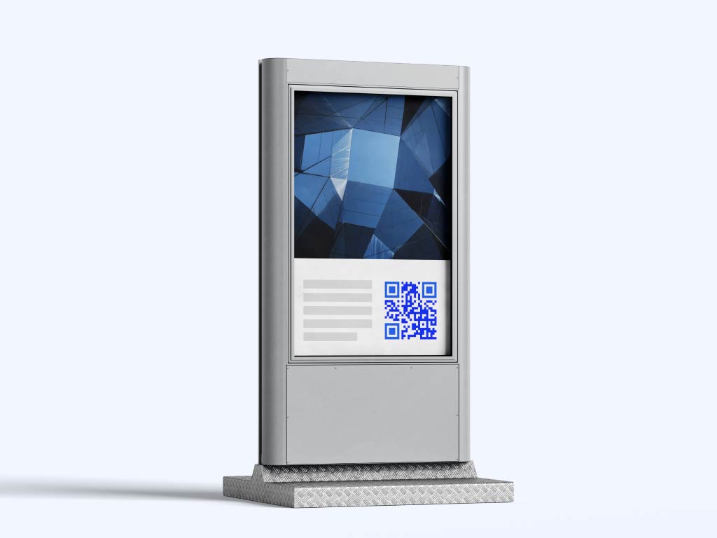 QR-код на цифровом экране