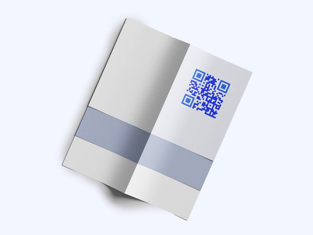 QR-kód egy szórólapon