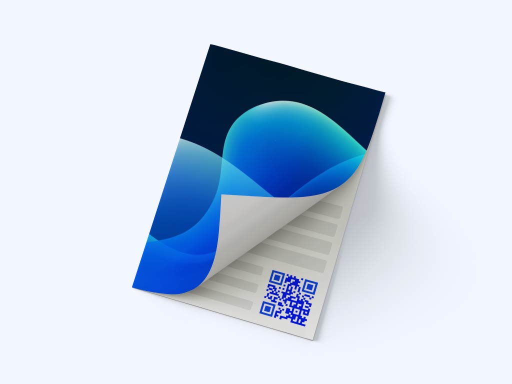QR-kod på en tidning