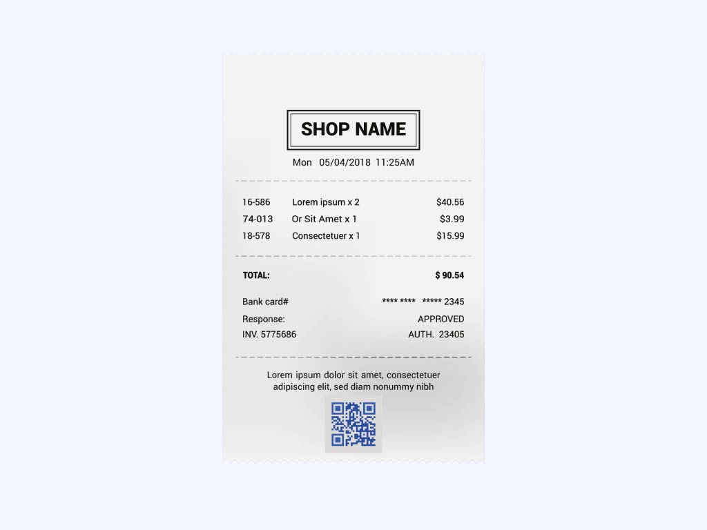 Mã QR trên biên lai