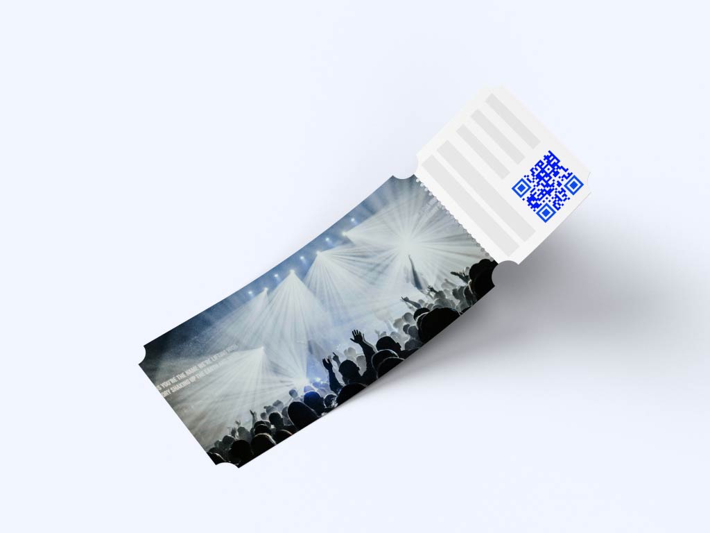 Κωδικός QR σε ένα εισιτήριο
